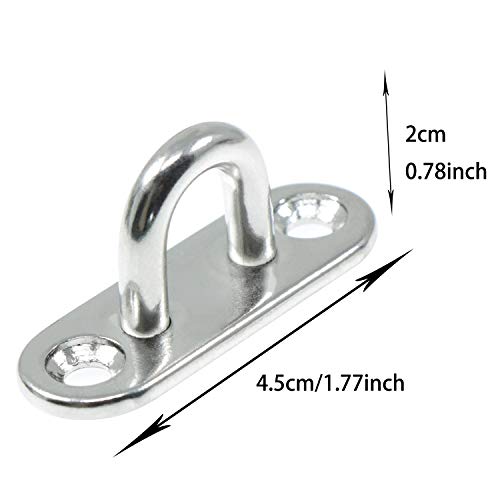 4 piezas de 5 mm de acero inoxidable con placa de ojo oblonga para placa de ojo con 8 tornillos 4 piezas de 5 mm de acero inoxidable con placa de ojo oblonga para placa de ojo con 8 tornillos