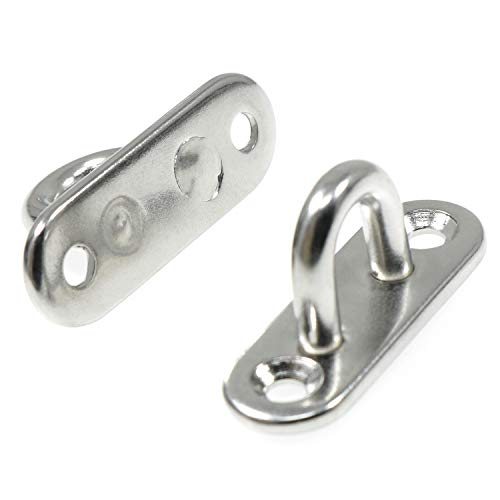 4 piezas de 5 mm de acero inoxidable con placa de ojo oblonga para placa de ojo con 8 tornillos 4 piezas de 5 mm de acero inoxidable con placa de ojo oblonga para placa de ojo con 8 tornillos
