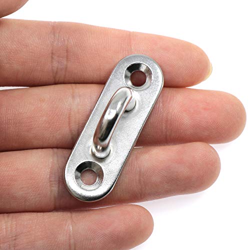 4 piezas de 5 mm de acero inoxidable con placa de ojo oblonga para placa de ojo con 8 tornillos 4 piezas de 5 mm de acero inoxidable con placa de ojo oblonga para placa de ojo con 8 tornillos