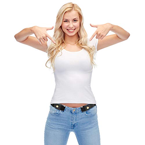 4 Piezas de Cinturón Elástico sin Hebilla Cinturón Invisible de Unisex para Pantalones Vaqueros (Dorado) 4 Piezas de Cinturón Elástico sin Hebilla Cinturón Invisible de Unisex para Pantalones Vaqueros (Dorado)