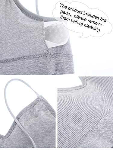 4 Piezas de Sujetador de Camisola de Cuello V Bandeau Bralette sin Costura Sujetador de Dormir con Tirantes para Mujers Chicas (Conjunto de Colores 1, Talla S-M) 4 Piezas de Sujetador de Camisola de Cuello V Bandeau Bralette sin Costura Sujetador de Dormir con Tirantes para Mujers Chicas (Conjunto de Colores 1, Talla S-M)