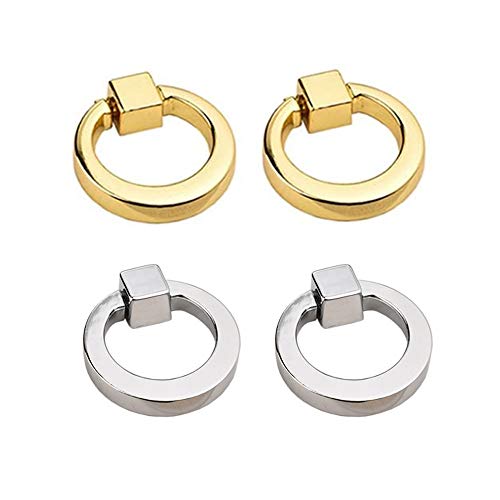 4 piezas de tirador de anillo armario, Anilla para armarios, Tirador Manija Anillo, cocina gabinetes muebles herrajes estilo tirador para cajón dorada, para Puertas, Armarios de Cocina,Cajones 4 piezas de tirador de anillo armario, Anilla para armarios, Tirador Manija Anillo, cocina gabinetes muebles herrajes estilo tirador para cajón dorada, para Puertas, Armarios de Cocina,Cajones