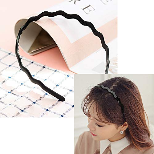 4 Piezas Diadema de Metal Negro, Speyang Banda Pelo Ondulado, Unisex Banda Ondulada Elástica, Cabello Metálica Deportiva, Antideslizante Diadema Metal Hombres y Mujeres 4 Piezas Diadema de Metal Negro, Speyang Banda Pelo Ondulado, Unisex Banda Ondulada Elástica, Cabello Metálica Deportiva, Antideslizante Diadema Metal Hombres y Mujeres