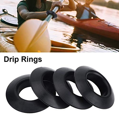 4 PIEZAS Goma Anillos para Remos Palas Anillos de Goteo de Paleta de Kayak Accesorios de Paleta de Reemplazo,Universal para kayak y canoa Universal Barcos de Remos Simples o Dobles Remo Tropfringe