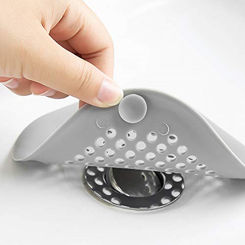 4 piezas Silicona Protector de drenaje con lechón Senhai Colador fregadero Ducha pelo colector Bañera Cubierta de drenaje para cocina Baño- Gris blanco 4 piezas Silicona Protector de drenaje con lechón Senhai Colador fregadero Ducha pelo colector Bañera Cubierta de drenaje para cocina Baño- Gris blanco