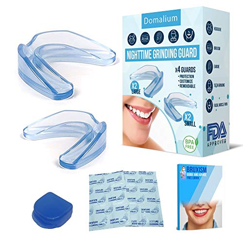 4 x Ferula Dental De Descarga Nocturna Anti Bruxismo Dispositivo Dental Contra El Rechinado De Dientes 4 Protectores Caja De Almacenamiento 12 Tabletas Antibacterianas BONUS Guía de Mantenimiento 4 x Ferula Dental De Descarga Nocturna Anti Bruxismo Dispositivo Dental Contra El Rechinado De Dientes 4 Protectores Caja De Almacenamiento 12 Tabletas Antibacterianas BONUS Guía de Mantenimiento