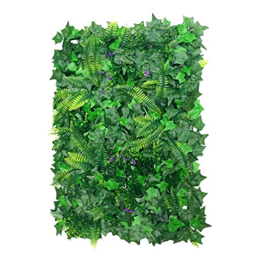 40 * 60cm Césped de Plantas Flor Hierba Hoja Enredaderas Artificiales Pared Adorno