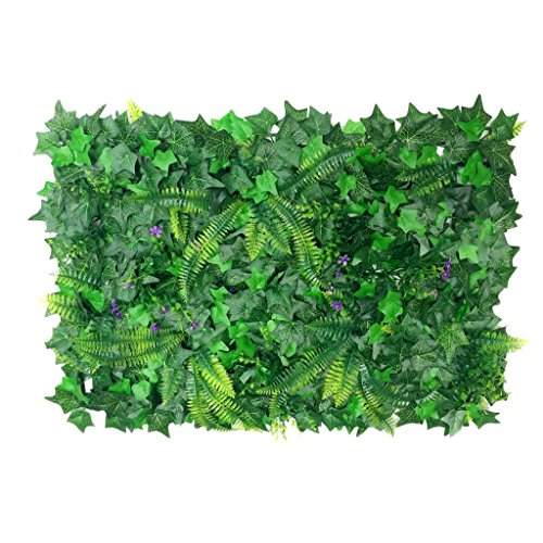 40 * 60cm Césped de Plantas Flor Hierba Hoja Enredaderas Artificiales Pared Adorno