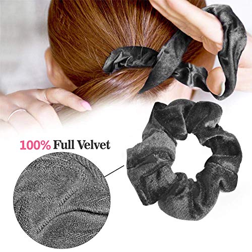 40 Colores Scrunchie, Goma de Pelo Lazo para scrunchies terciopelo de Velvet Elástico Hair Scrunchies, Stretchy Multicolor, Scrunchies Velvet Elástico Bandas Para Mujeres Niñas Accesorios JAANY