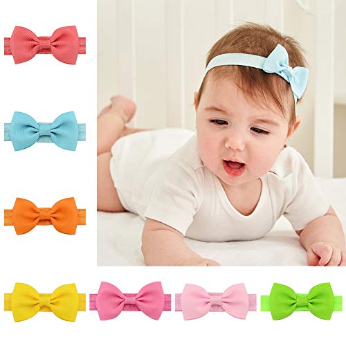 40 diademas elásticas para el pelo con lazo de grogrén, de 7 cm, para bebés y niñas recién nacidas 40 diademas elásticas para el pelo con lazo de grogrén, de 7 cm, para bebés y niñas recién nacidas