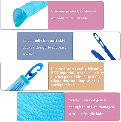 40 Piezas Rizadores de pelo de 30 cm Rizos en espiral, kit de peinado Rulos mágicos para el cabello, rizadores de pelo sin ondas calor Kit de peinado Rizadores de pelo en espiral con ganchos peinado 40 Piezas Rizadores de pelo de 30 cm Rizos en espiral, kit de peinado Rulos mágicos para el cabello, rizadores de pelo sin ondas calor Kit de peinado Rizadores de pelo en espiral con ganchos peinado