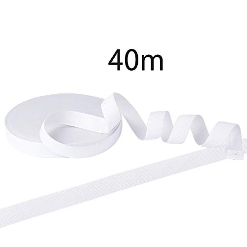 40metros Elástico Cinta Banda Goma Elástica Ancho 2cm Blanco Tejido de Costura Ropa Manualidades Artesanía DIY 40metros Elástico Cinta Banda Goma Elástica Ancho 2cm Blanco Tejido de Costura Ropa Manualidades Artesanía DIY