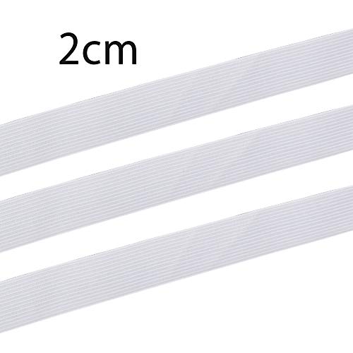 40metros Elástico Cinta Banda Goma Elástica Ancho 2cm Blanco Tejido de Costura Ropa Manualidades Artesanía DIY 40metros Elástico Cinta Banda Goma Elástica Ancho 2cm Blanco Tejido de Costura Ropa Manualidades Artesanía DIY