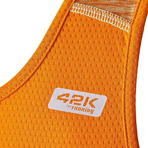 42K Running - Camiseta técnica Tirantes 42k XION2 Summer para Hombre Fluor Orange