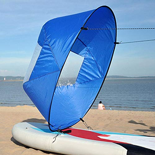 42"Kit de Vela de Viento a Favor del Viento Kayak Plegable Wind Sail Kayak Paddle Board Accesorios con Bolsa de Almacenamiento, para Kayak Boat Sailboat Canoe