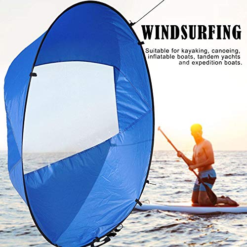 42"Kit de Vela de Viento a Favor del Viento Kayak Plegable Wind Sail Kayak Paddle Board Accesorios con Bolsa de Almacenamiento, para Kayak Boat Sailboat Canoe