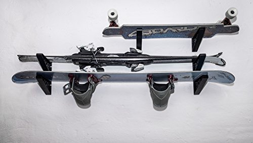 4boarder SKIBLE Soporte de Pared para Esquí | Longboard | Patineta Snowboard | Pennyboard | Hoverboard | Wakeboard | E-Electro-Longboard | Las Herramientas de jardinería