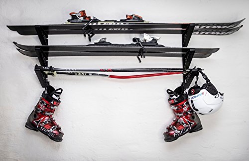 4boarder SKIBLE Soporte de Pared para Esquí | Longboard | Patineta Snowboard | Pennyboard | Hoverboard | Wakeboard | E-Electro-Longboard | Las Herramientas de jardinería