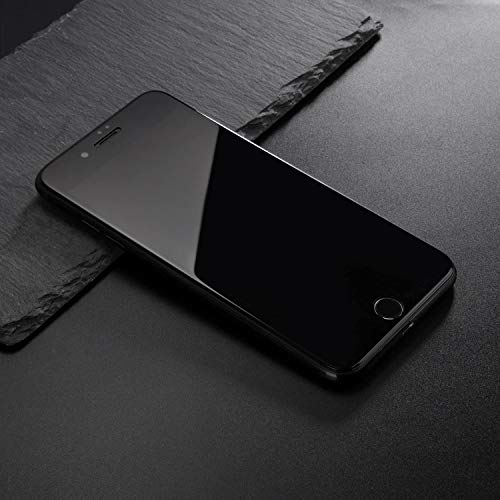 4D Full-Cover Protector de Pantalla, CompraFun 4D 9H Vidrio Cristal Templado Completo Borde Curvo Anti-luz azul Toque Sensible Ajustable para Iphone 7Plus/8Plus (5.5 Pulgadas). (Negro)