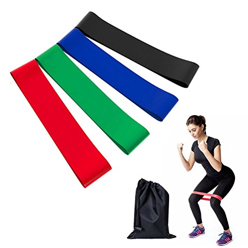 4er Widerstandsbänder Gymnastikbänder Set Resistance bands für Muskelaufb au Yoga und Therapie Trainingsbänder, Loop Bänder, Mini Bands