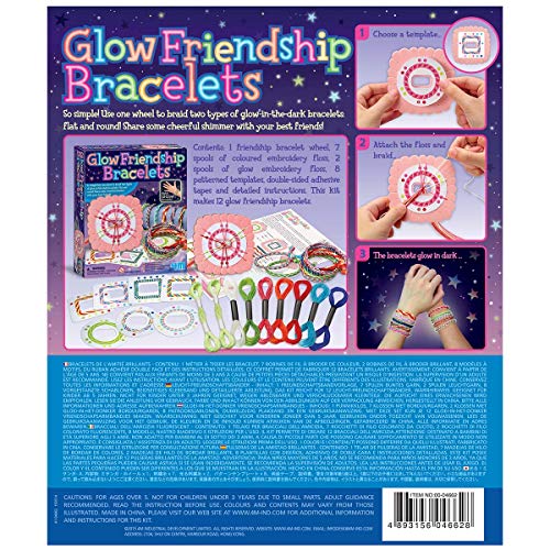 4M- Glow Friendship Bracelets Bisuteria, Color (Mixed in The Dark) (00-04662)