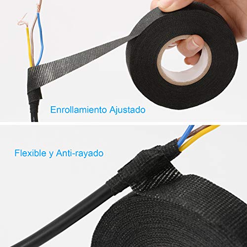 4PCS Cinta Aislante de algodón, Juego de cables cable de cinta resistente al calor adhesivo de tela