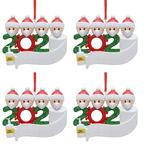 4PCS Family Christmas Tree Adornos 2020 Decoraciones navideƱas personalizadas, DIY Nombre personalizado 2020 Souvenir para la vĆspera de Navidad Regalo familiar de Navidad - Familia de 4 4PCS Family Christmas Tree Adornos 2020 Decoraciones navideƱas personalizadas, DIY Nombre personalizado 2020 Souvenir para la vĆspera de Navidad Regalo familiar de Navidad - Familia de 4