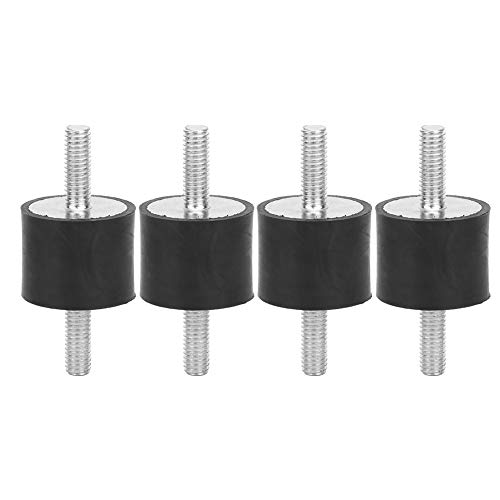 4pcs M6 Soportes Aislantes de Goma Antivibración Con 2 Pernos Roscados Amortiguador Doble Extremos Tornillo Soportes de Amortiguación de Vibraciones Silent Block Damper(VV25*20 M6*18)