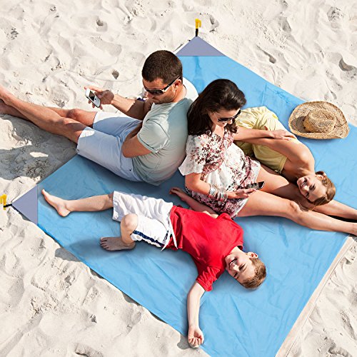 4UMOR Manta de Acampada Jardín Estera de Picnic Alfombra de Playa Tienda de Campaña Impermeable Prevención de Arena 140cm*200cm, Azul 4UMOR Manta de Acampada Jardín Estera de Picnic Alfombra de Playa Tienda de Campaña Impermeable Prevención de Arena 140cm*200cm, Azul