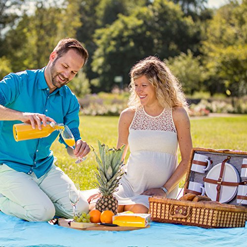 4UMOR Manta de Acampada Jardín Estera de Picnic Alfombra de Playa Tienda de Campaña Impermeable Prevención de Arena 140cm*200cm, Azul 4UMOR Manta de Acampada Jardín Estera de Picnic Alfombra de Playa Tienda de Campaña Impermeable Prevención de Arena 140cm*200cm, Azul