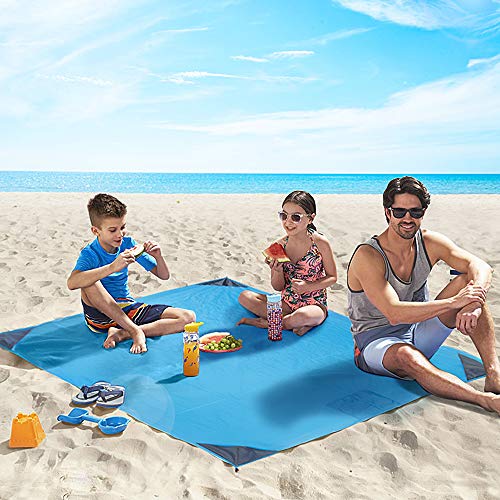 4UMOR Manta de Acampada Jardín Estera de Picnic Alfombra de Playa Tienda de Campaña Impermeable Prevención de Arena 140cm*200cm, Azul 4UMOR Manta de Acampada Jardín Estera de Picnic Alfombra de Playa Tienda de Campaña Impermeable Prevención de Arena 140cm*200cm, Azul