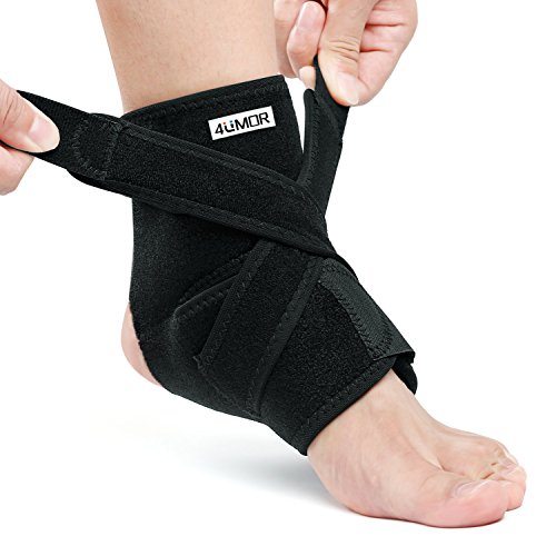 4UMOR Tobillera, ajustable tobillo brace Nylon Material transpirable diseño de talla única para caminar, correr, esguinces, artritis, etc. de Aquiles (L)
