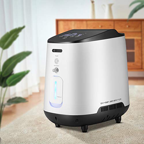 4YANG Concentrador de oxígeno, generador de oxígeno Ajustable de 1-7 l/min con Temporizador y Habla Inteligentes, concentrador de oxígeno y atomizado 2 en 1, Uso para el hogar y Viajes 220 V 4YANG Concentrador de oxígeno, generador de oxígeno Ajustable de 1-7 l/min con Temporizador y Habla Inteligentes, concentrador de oxígeno y atomizado 2 en 1, Uso para el hogar y Viajes 220 V
