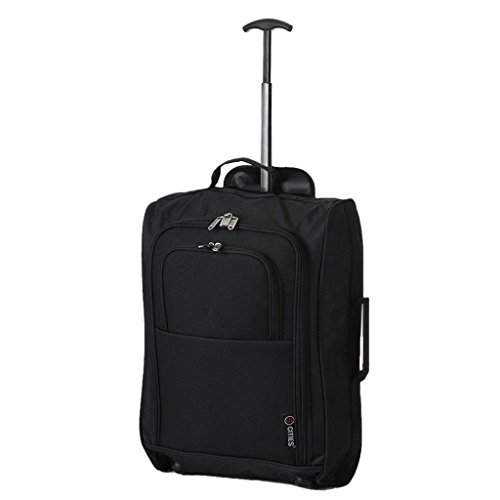 5 Cities The Valencia Collection Equipaje de Cabina TB023-830, 55 cm, 42 L, Negro