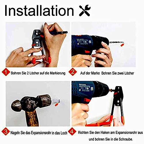 5 Gancho para Colgador de Garaje Dobles, Ganchos de Almacenamiento de Garaje, Gancho de Bicicleta de Pared, Ganchos de Garaje de Servicio Pesado, para Organizar Herramienta Escalera Artículo a Granel 5 Gancho para Colgador de Garaje Dobles, Ganchos de Almacenamiento de Garaje, Gancho de Bicicleta de Pared, Ganchos de Garaje de Servicio Pesado, para Organizar Herramienta Escalera Artículo a Granel