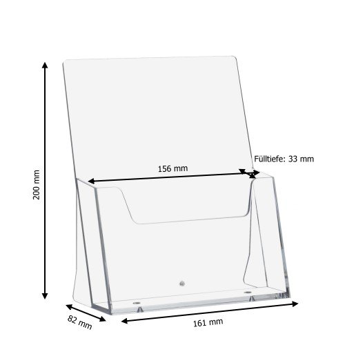 5 pieza DIN A5 prospectos y catálogos (// – Soporte para prospectos/ – Expositor verticales transparente