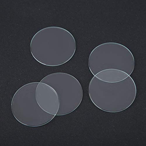 5 piezas 37/38/39 mm planas redondas piezas de repuesto de cristal de cristal lente para la reparación de relojero(39mm)