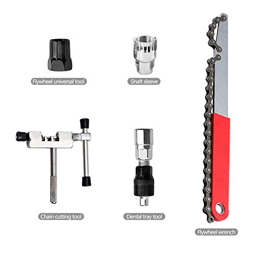 5 Piezas de Herramientas Profesionales de Reparación de Bicicletas, Látigo de Cadena, Separador de Cadena, Extractor de Bielas, Soporte Inferior des Montado para Bicicleta de 7-11 Velocidades 5 Piezas de Herramientas Profesionales de Reparación de Bicicletas, Látigo de Cadena, Separador de Cadena, Extractor de Bielas, Soporte Inferior des Montado para Bicicleta de 7-11 Velocidades