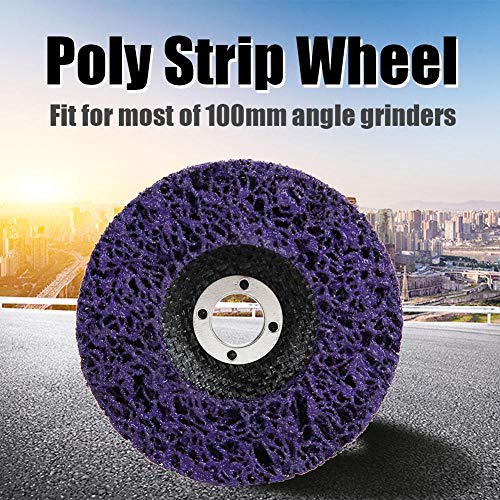 5 Unids Poly Strip Disco de Rueda Herramienta de Eliminación de óxido de Pintura Limpiador de Angulo de Calidad Limpia discos púrpura + oro 100mm 60# 5 Unids Poly Strip Disco de Rueda Herramienta de Eliminación de óxido de Pintura Limpiador de Angulo de Calidad Limpia discos púrpura + oro 100mm 60#