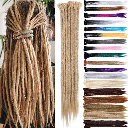 50 cm Dreadlock Extension Ombre Todo humano hecho a mano Hip-Hop Reggae Dreadlocks Crochet sintético Trenzado Extensiones de cabello Twist Braid Hombres Mujeres 5pcs / paquete