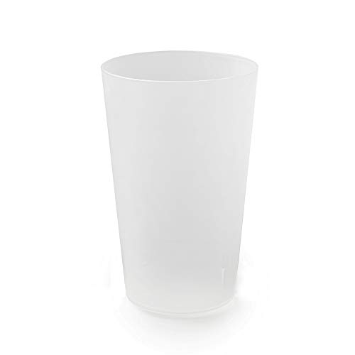 50 vasos reutilizables | Polipropileno Rígido Plástico 30cl | Color helado