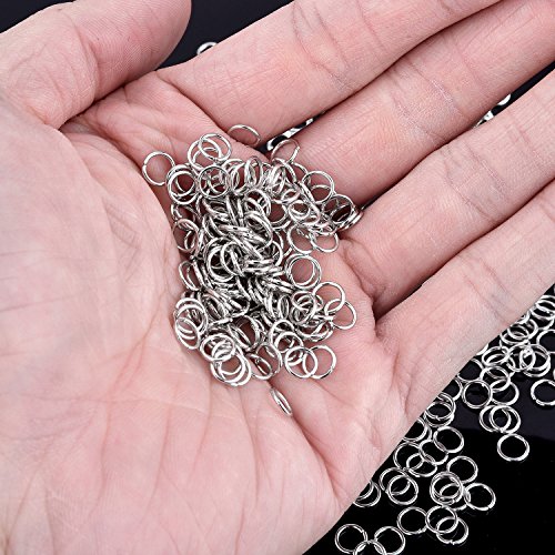 500 Piezas 6 mm Anillas de Salto Accesorios de Fabricación de Bisutería para Collar Gargantilla Pulsera, Plateado 500 Piezas 6 mm Anillas de Salto Accesorios de Fabricación de Bisutería para Collar Gargantilla Pulsera, Plateado