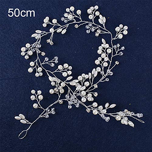50cm Tocado Diadema para el Pelo de Novia Tiara Corona de Flores Mujer Adornos Accesorios para el Cabello para Boda Fiesta Velada 50cm Tocado Diadema para el Pelo de Novia Tiara Corona de Flores Mujer Adornos Accesorios para el Cabello para Boda Fiesta Velada