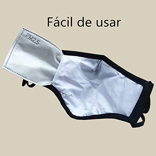 50pcs PM2.5 Filtro de carbón activado Filtro protector de inserción de respiración para hombres y mujeres, algodón reemplazable anticontaminación para adultos Actividades al aire libre