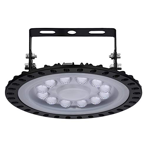 50W UFO LED Lámpara de Alta Bahía, 5000LM iluminación Led de la bahía, Blanco frío 6000-6500K, Super Brillante Iluminación Comercial para Almacén, Garaje, Fábrica, Taller, Gimnasio, Sótano