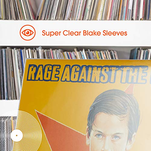 50x Resellables Fundas para 1 Solo LP 12" 33/45 RPM | Clarity Single Transparentes Exteriores Plastico Funda Conocidas como 'Blake Sleeves' | Adhesivo En Bolsa No Solapa
