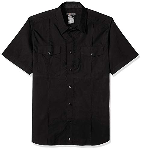 5.11 Tactical Flex-TAC Stryke Class B PDU Camisa de Manga Corta para Hombre, Acabado de teflón, Estilo 71038, Hombre, 71038, Negro, XL Short