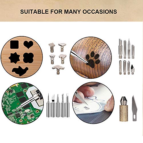 52pcs Kit Pirograbador de Madera,Ockered Kit Pirograbdores Electrico 60W Temperatura Regulable entre 150° C y 450° C, Soldador Pirografo Profesional para Madera, Cuero, Grabado 52pcs Kit Pirograbador de Madera,Ockered Kit Pirograbdores Electrico 60W Temperatura Regulable entre 150° C y 450° C, Soldador Pirografo Profesional para Madera, Cuero, Grabado