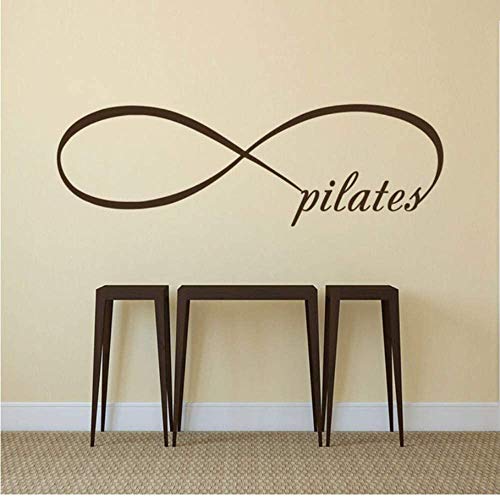 57X18 Cm Calcomanías De Pared Símbolo Infinito Calcomanía De Vinilo Pilates Infinito Bucle Cotización De Pared Vinilo Letras Pegatina Gimnasio Decoración De La Pared Diy