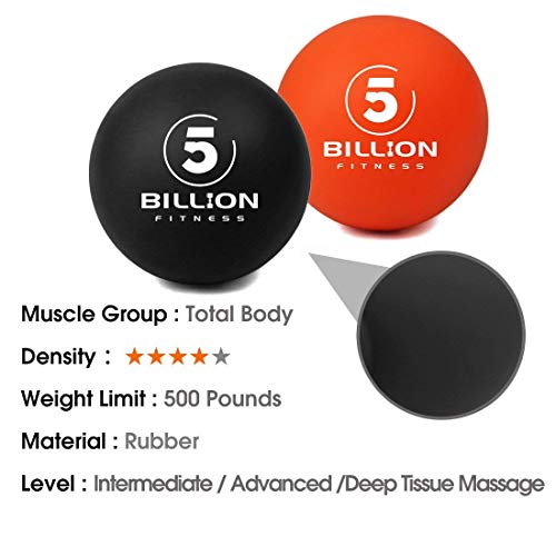 5BILLION Masaje Bolas Massage Ball - Movilidad Bolas, Bolas de Lacrosse para la Terapia Física -Herramienta de Masaje de Alta Densidad para Tejidos Profundos, Liberación Miofascial, Relajación Muscul 5BILLION Masaje Bolas Massage Ball - Movilidad Bolas, Bolas de Lacrosse para la Terapia Física -Herramienta de Masaje de Alta Densidad para Tejidos Profundos, Liberación Miofascial, Relajación Muscul